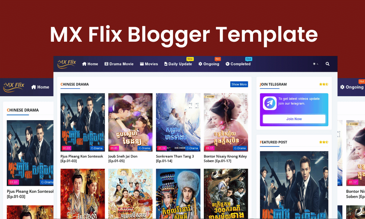MX Flix Blogger Template